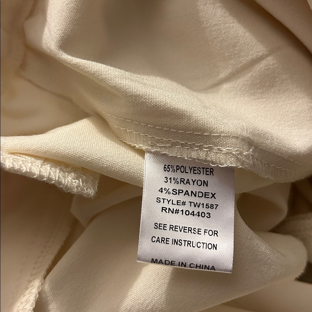 The Workshop Republic Clothing Cream High-Rise Trousers - Picture 5 of 5